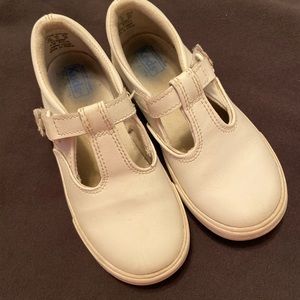 Keds white leather size 12 W girls shoes